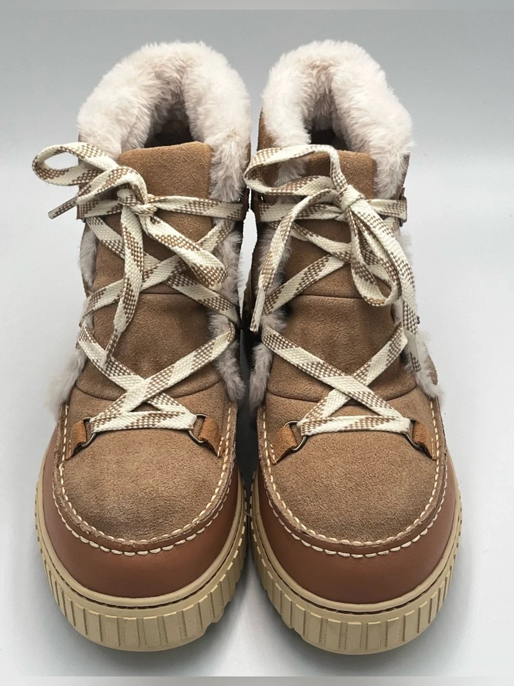Sorel Ona Ave Alpine Lace-up Boots w Faux Fur Women’s Size 11